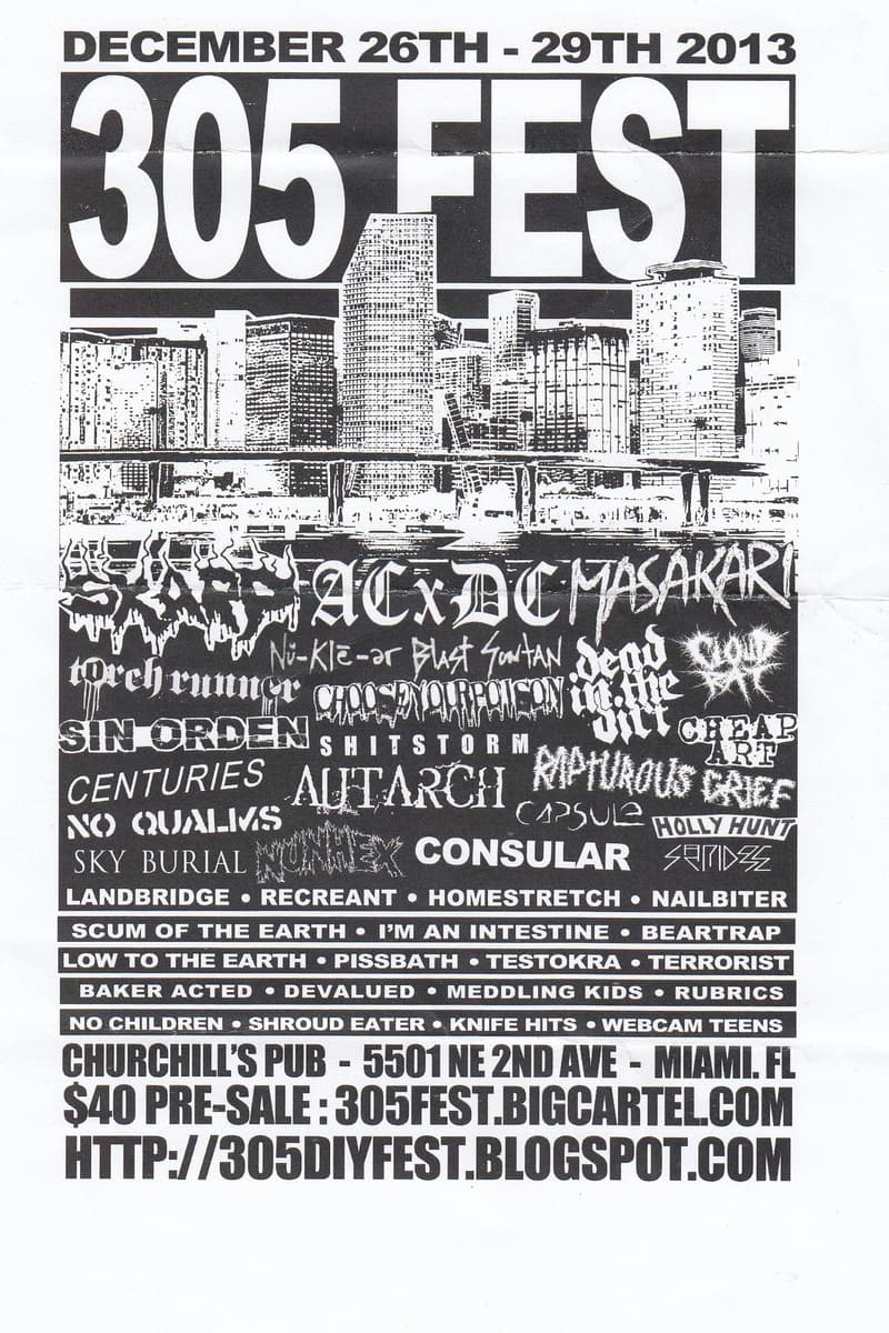 Consular, Dead in the Dirt, Pissbath, Scum of the Earth, Shroud Eater - Miami, FL - Dec 26, 2013