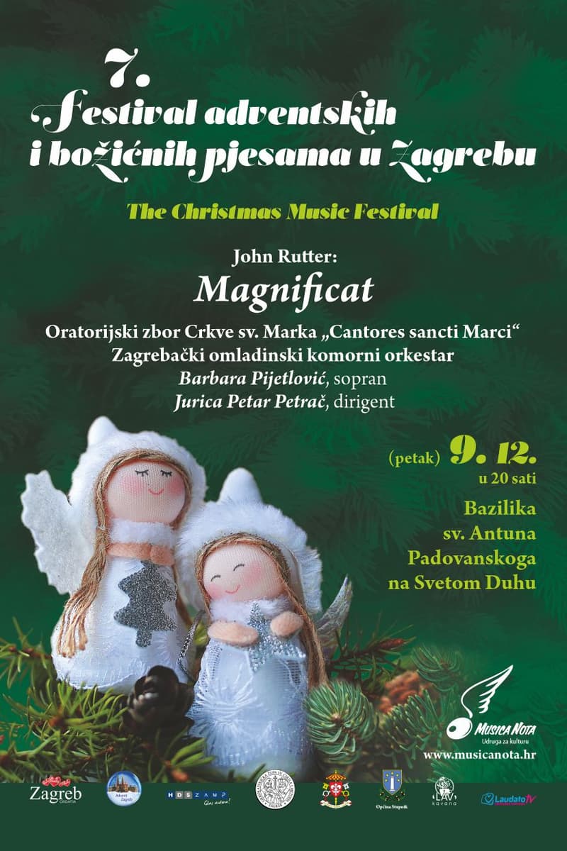Zagrebački omladinski komorni orkestar, Oratorijski zbor Crkve sv. Marka 'Cantores sancti Marci', Barbara Pijetlović, Jurica Petar Petrač, John Rutter - at Bazilika sv. Antuna Padovanskoga na Svetom Duhu - Zagreb, Croatia - Dec 9, 2022