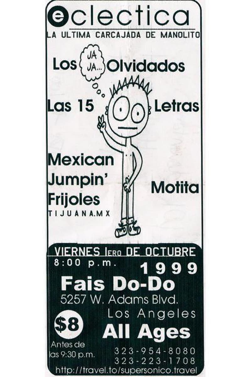 Mexican Jumpin' Frijoles, Las 15 Letras, Los Olvidados, Motita - at Fais Do-Do - Los Angeles, CA - Oct 1, 1999