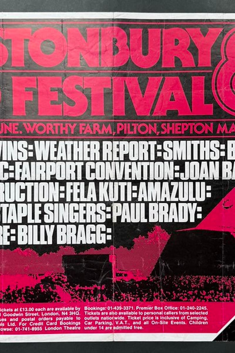 Ian Dury, Black Uhuru, Staple Singers, Weather Report, Jimmy Cliff - at Worthy Farm - Pilton / Shepton Mallet, Somerset, England - Jun 22, 1984