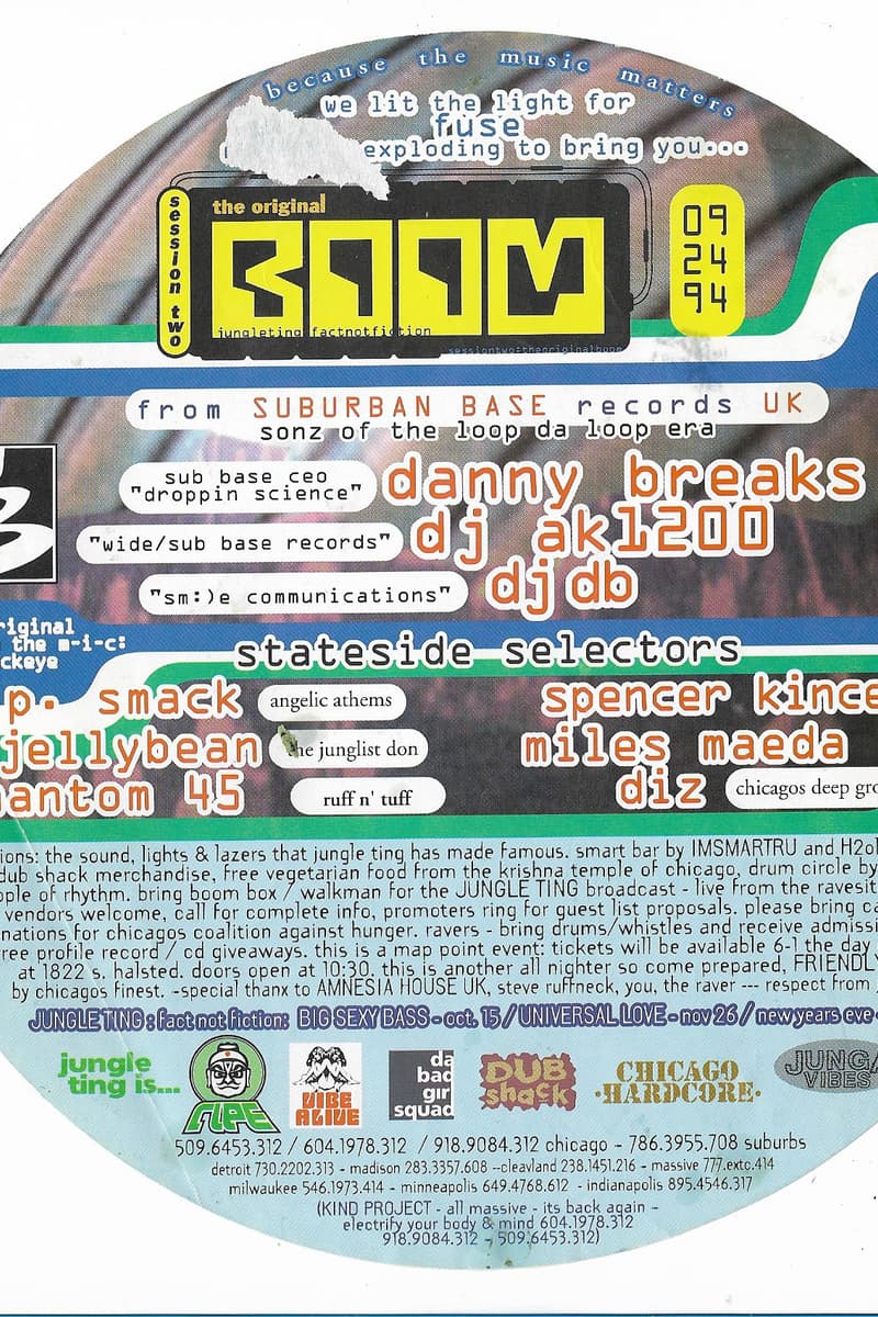 dj db, Phantom 45, Danny Breaks, Blackaye, DJ AK1200 - at BOOM (The Original) - Session Two - Chicago, IL - Sep 24, 1994