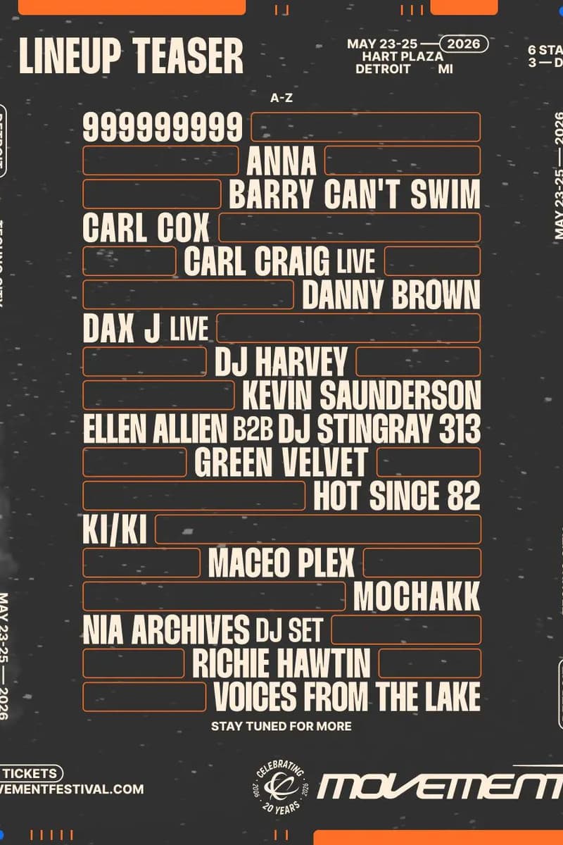 Ellen Allien B2B DJ Stingray 313, 999999999, Carl Cox, Hot Since 82, Nia Archives (DJ Set) - Detroit, MI - May 23, 2026