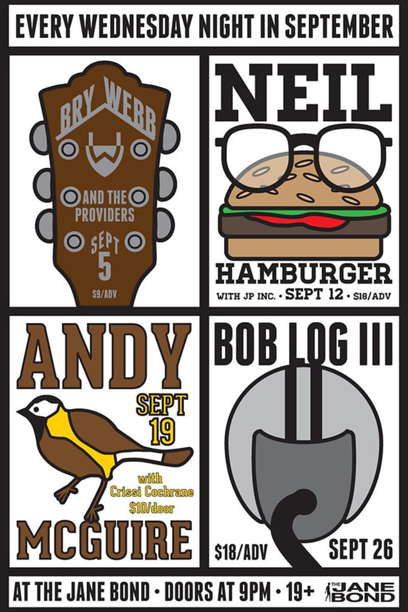 Andy McGuire, Bry Webb and the Providers, Crissi Cochrane, JP Inc., Neil Hamburger - at The Jane Bond