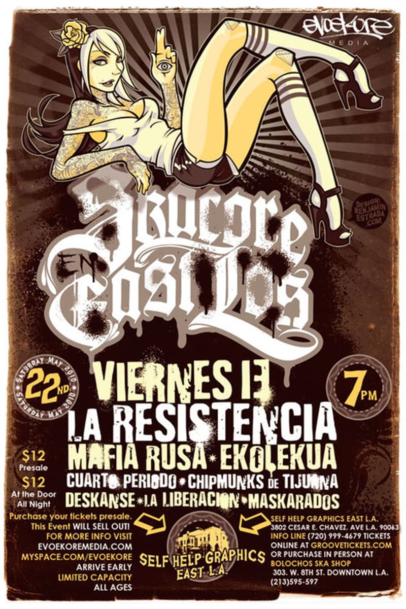 Maskarados, Viernes 13, La Resistencia, Deskanse, Mafia Rusa - at Self Help Graphics East L.A. - Los Angeles, CA - May 22, 2010