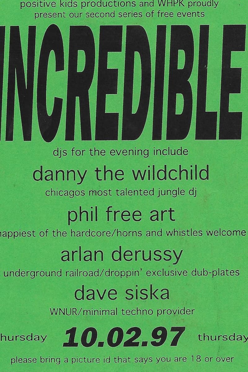 Danny The Wildchild, Dave Siska, Phil Free Art, Arlan Derussy - Chicago, IL - Oct 2, 1997