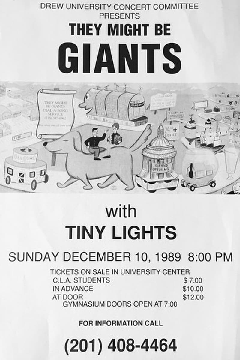 They Might Be Giants, Tiny Lights - at University Center / Gymnasium - Dec 10, 1989