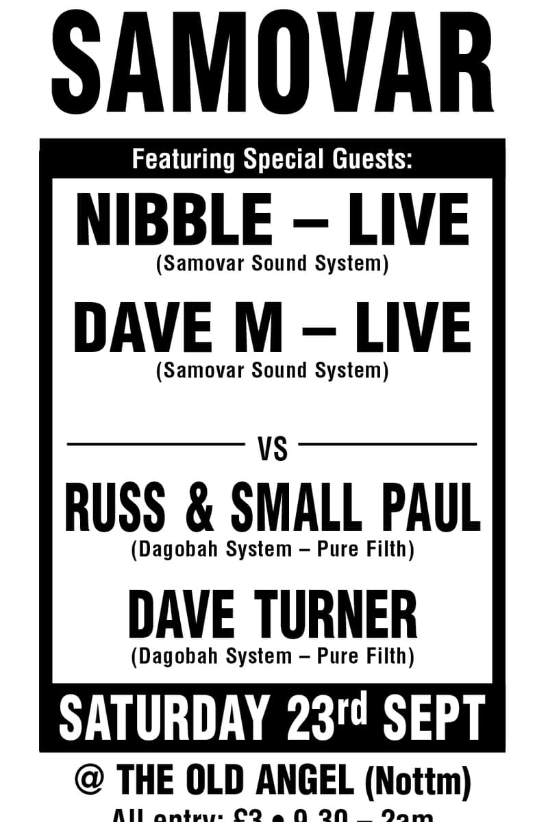 Dave M, Russ & Small Paul, Nibble, Dave Turner - at The Old Angel - Nottingham