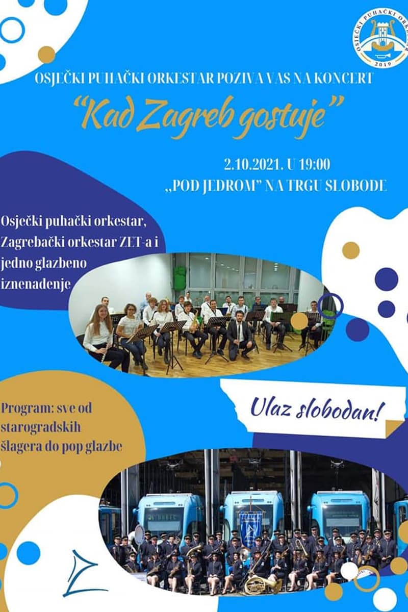 Zagrebački orkestar ZET-a, Osječki puhački orkestar - at Pod Jedrom - Osijek - Oct 2, 2021