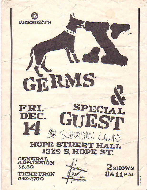 Suburban Lawns, Germs - at Hope Street Hall - Los Angeles, CA - Dec 14, 1979