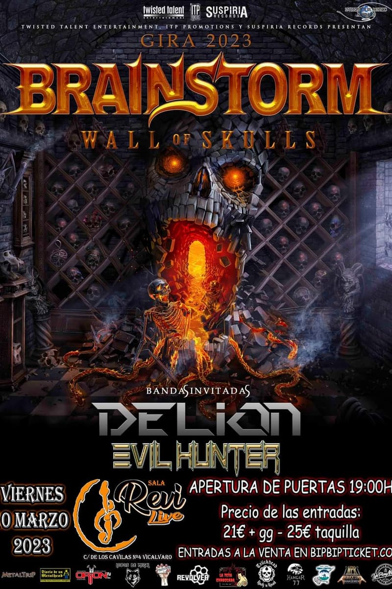 Evil Hunter, Brainstorm, Delion - at Sala Revi Live - Madrid (Vicálvaro) - Mar 10, 2023