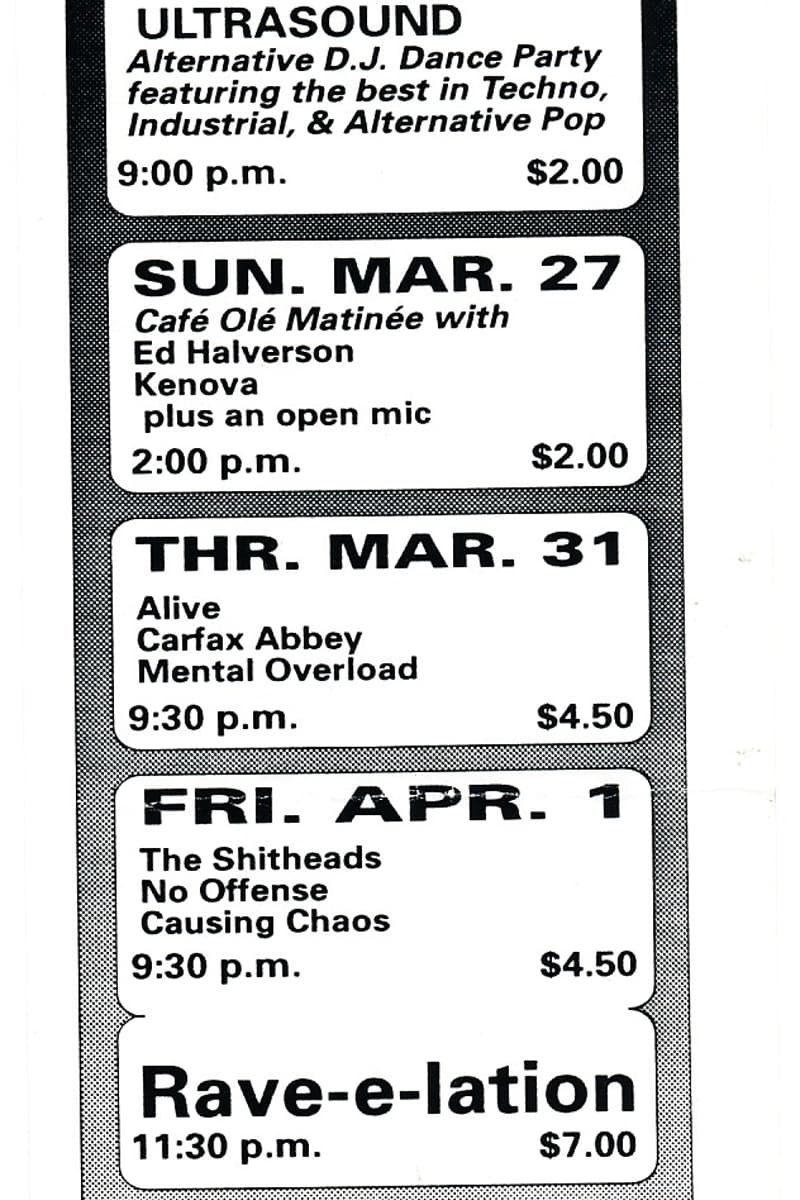 Causing Chaos, Shag, ULTRASOUND (DJ), Ed Halverson, Carfax Abbey - at Café Olé Club Privé - Halifax, NS