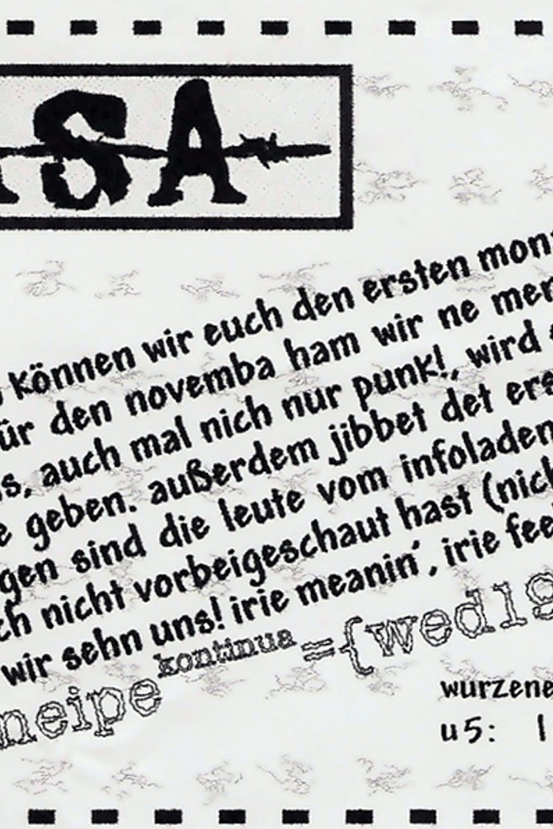 mehr: la-casa.cjb.net, Fickende Turnschuhe, am 14. 12. is wieda Punk-Konzi mit den Brat Beaters, dates im, Knattertones - at La Casa / Infoladen - Berlin (Hohenschönhausen/H'dorf)