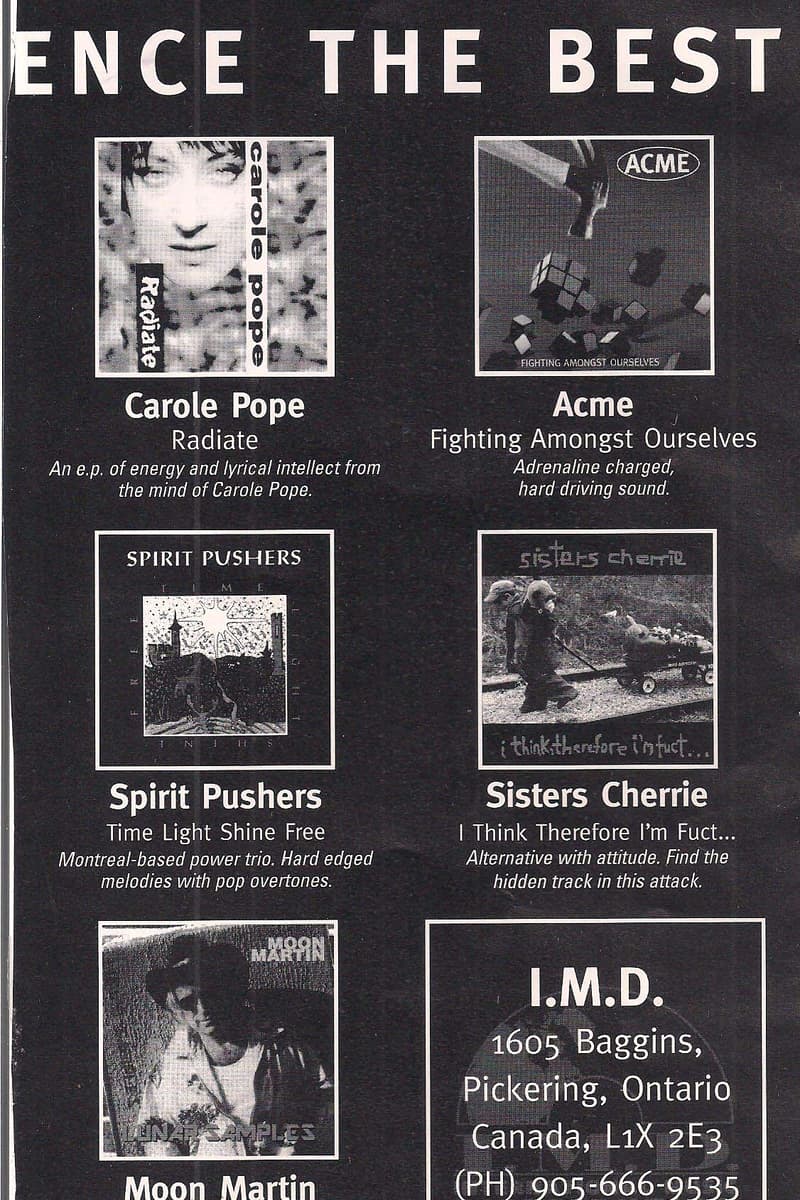Moon Martin, Spirit Pushers, Sisters Cherrie, Acme, Carole Pope - Pickering, Ontario