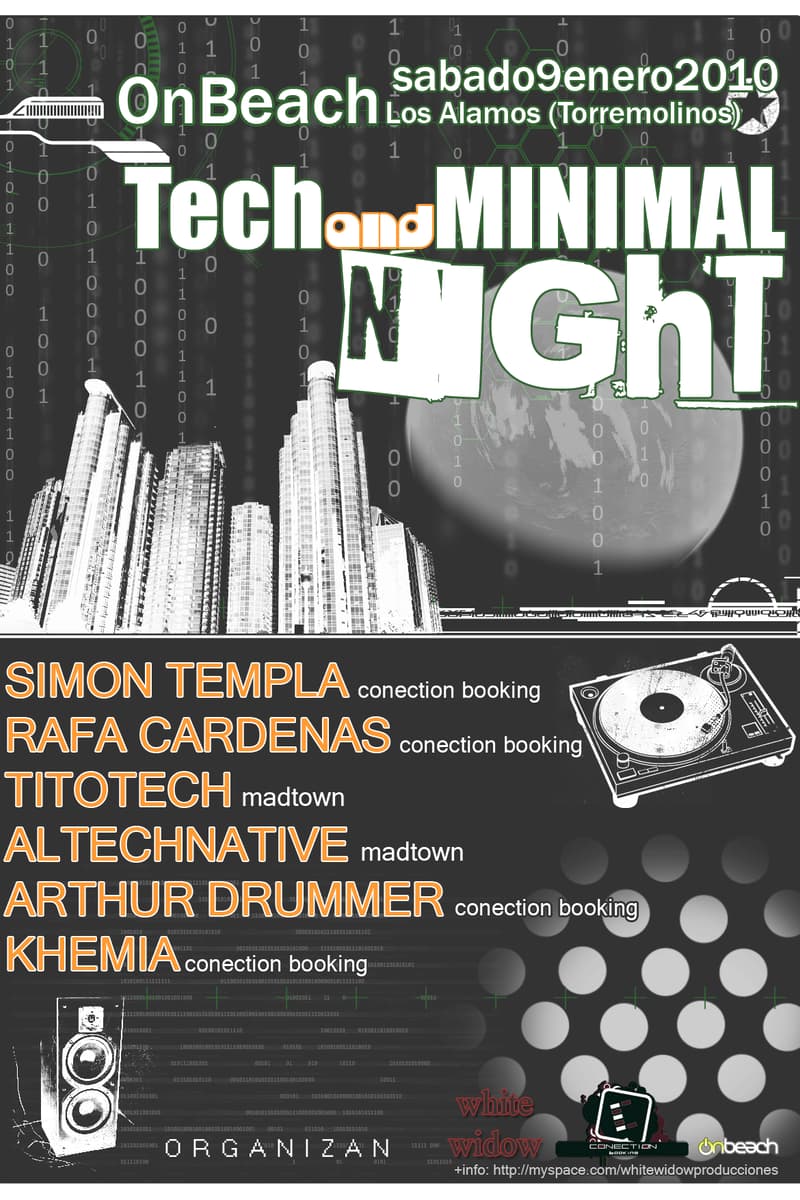 Rafa Cardenas, Altechnative, Simon Templa, Khemia, Arthur Drummer - at OnBeach - Torremolinos - Jan 9, 2010