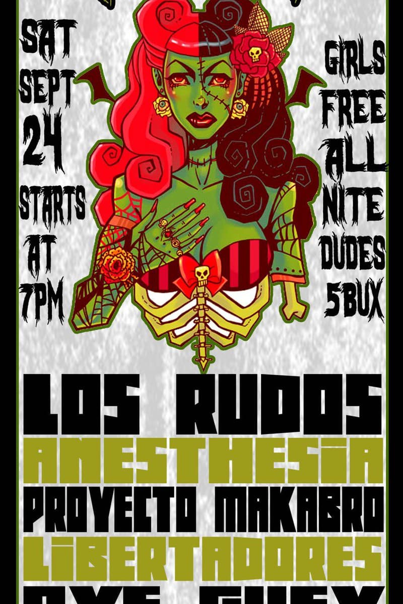 Oye Guey, Libertadores, Los Rudos, The Marauders, Anesthesia - at Casa Honduras - Los Angeles, CA - Sep 24, 2016