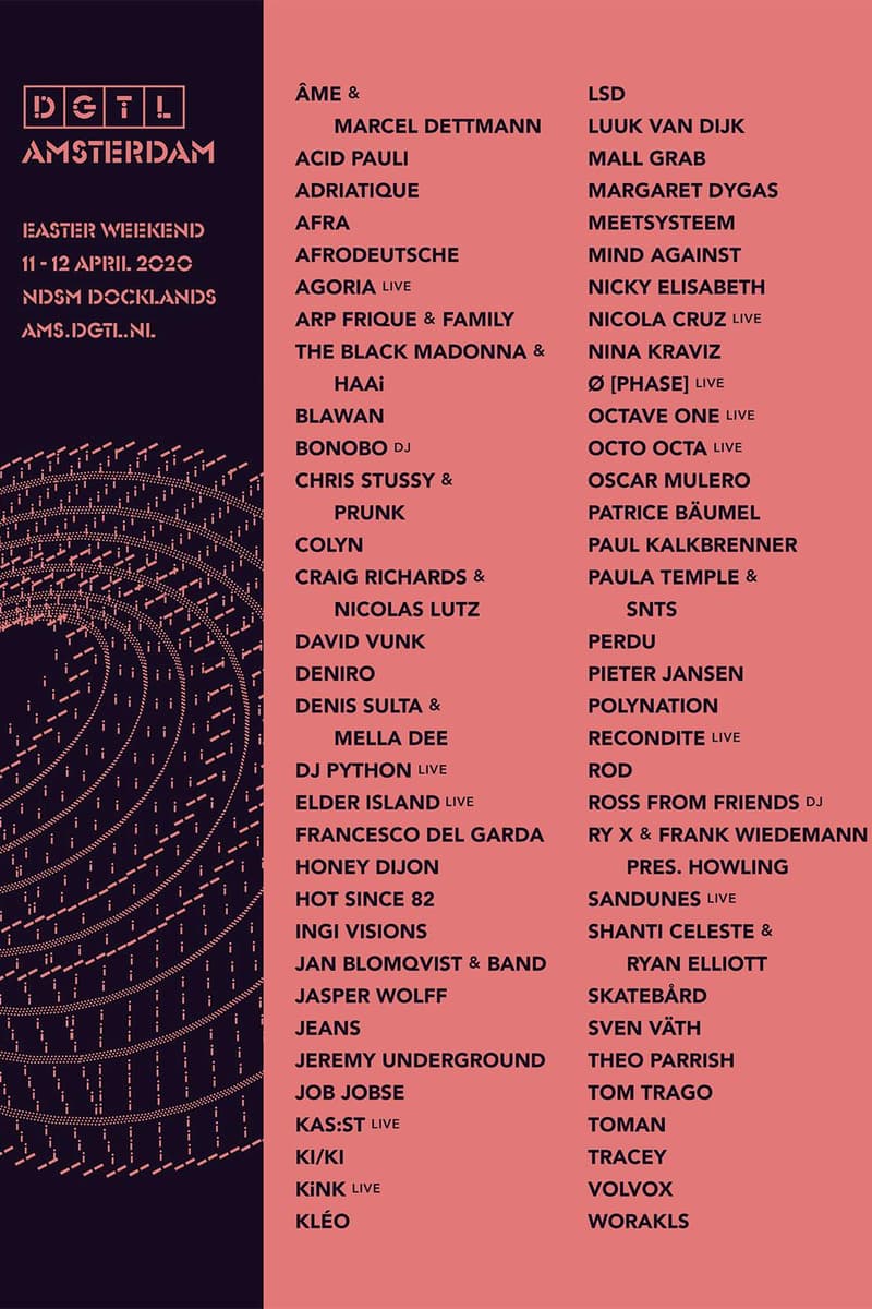 DJ Python, Adriatique, Paul Kalkbrenner, Nicola Cruz, Margaret Dygas - Amsterdam - Apr 11, 2020
