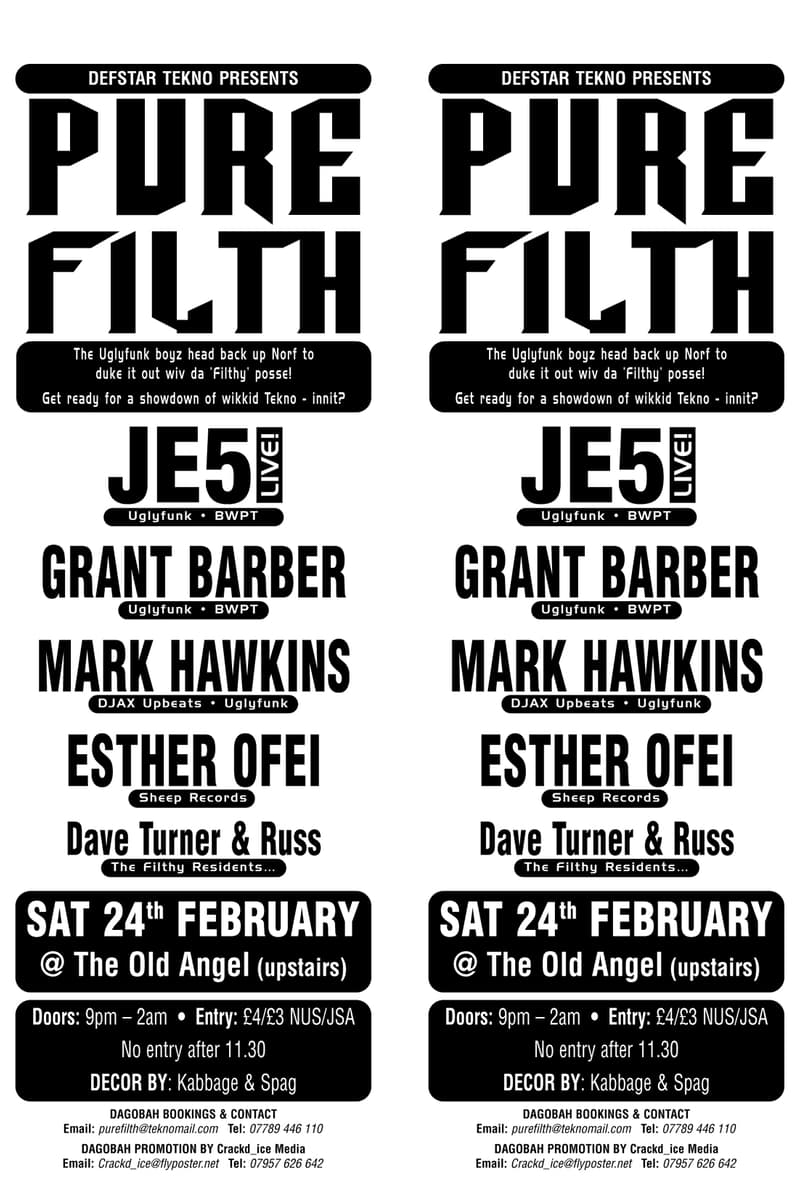 Grant Barber, Mark Hawkins, Russ, Esther Ofei, JE5 (live) - at The Old Angel (upstairs) - Nottingham - Feb 24, 2001