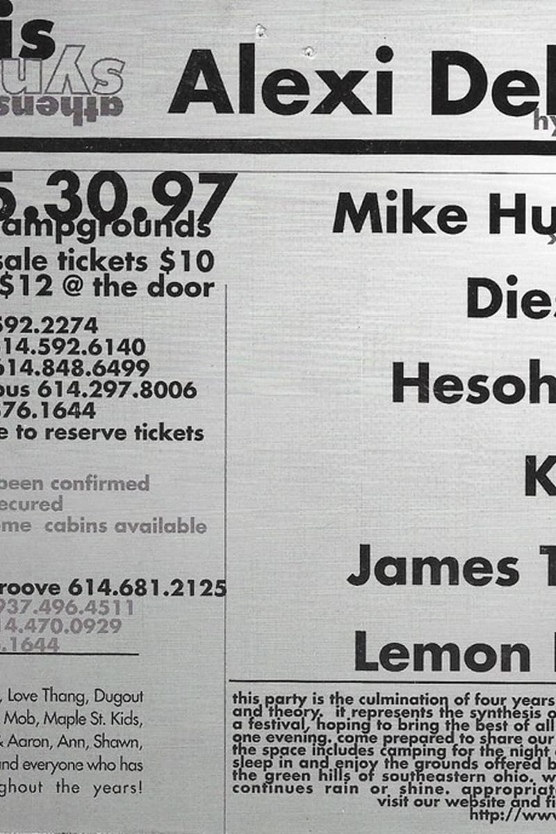 Alexi Delano, Dieselboy, Kimyon, James Temple, Mike Huckaby - at Smoke Rise Campgrounds - Athens, OH - May 30, 1997