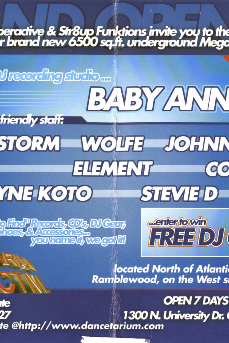 Baby Anne, Oz, Johnny D, ELEMENT, Storm - at Dancetarium Hyperactive - Coral Springs, FL - Jan 26, 2000