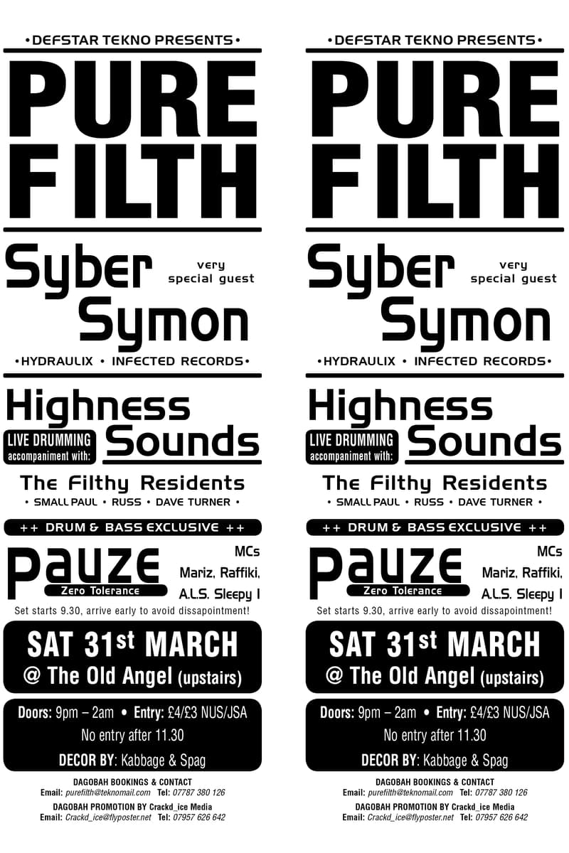 Pauze, A.L.S., Small Paul, Raffiki, Russ - at The Old Angel (upstairs) - Nottingham - Mar 31, 2001