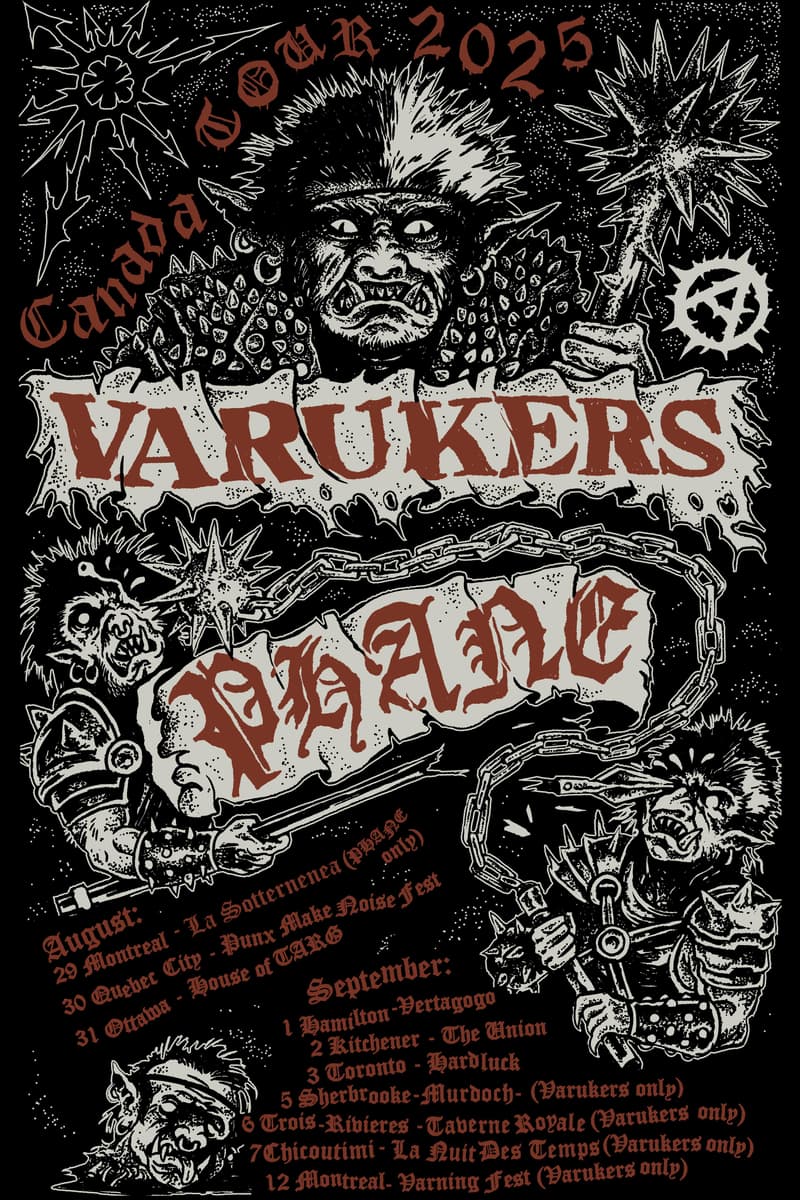 Varukers, Phane - at Multiple venues (tour) - Multiple cities across Canada, Canada