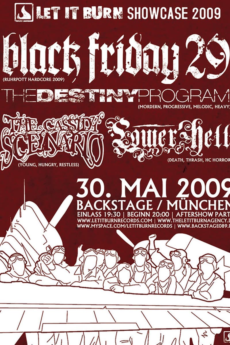 The Destiny Program, Lower Hell, Black Friday 29, The Cassidy Scenario - at Backstage - München - May 30, 2009