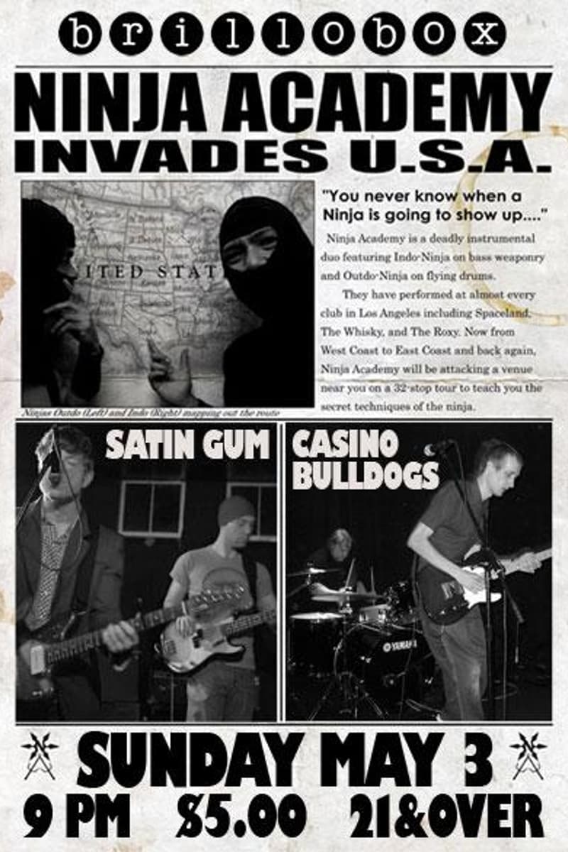 Casino Bulldogs, Satin Gum, Ninja Academy - at Brillobox