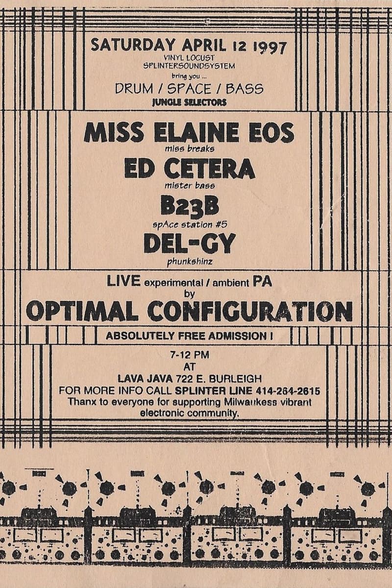 Ed Cetera, Miss Elaine Eos, del-gy, B23B, Optimal Configuration - at Lava Java - Milwaukee, WI - Apr 12, 1997