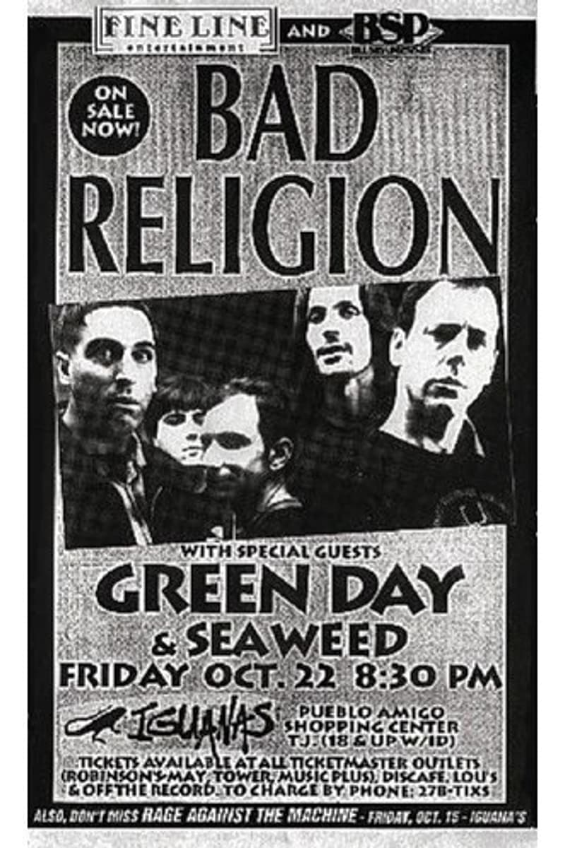 Seaweed, Green Day, Rage Against The Machine, Bad Religion - at Iguana's - Tijuana - Oct 22, 1993