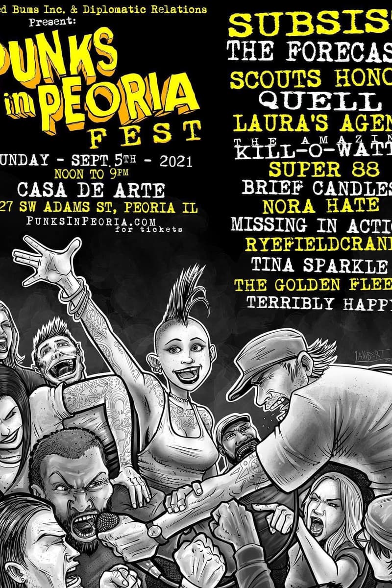 Ryefieldcrane, Tina Sparkle, The Amazing Kill-O-Watts, The Forecast, Quell - at Casa De Arte - Peoria, IL - Sep 5, 2021