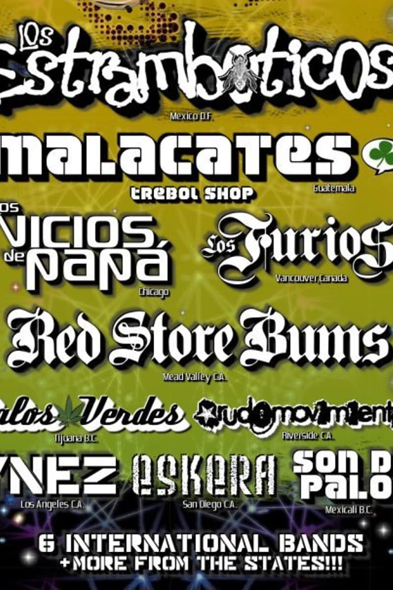 Rudo Movimiento, Los Furios, Malacates Trebol Shop, Son D' Palo, Red Store Bums