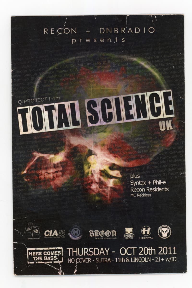 Q-Project, MC Reckless, Recon Residents, Total Science, Phil-e - at Sutra - Oct 20, 2011