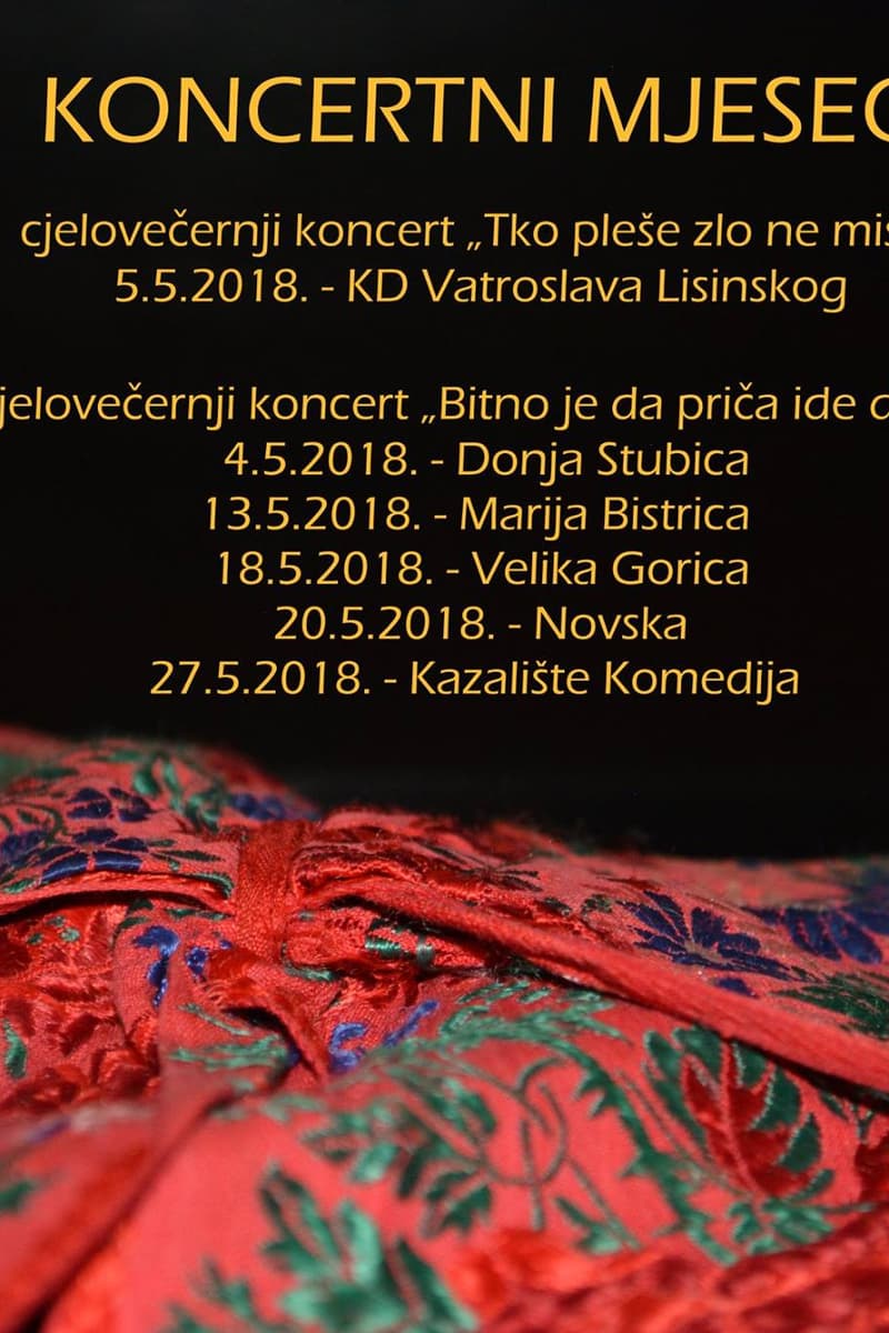 at KD Vatroslava Lisinskog / Kazalište Komedija - Zagreb, Donja Stubica, Marija Bistrica, Velika Gorica, Novska, Croatia - May 5, 2018