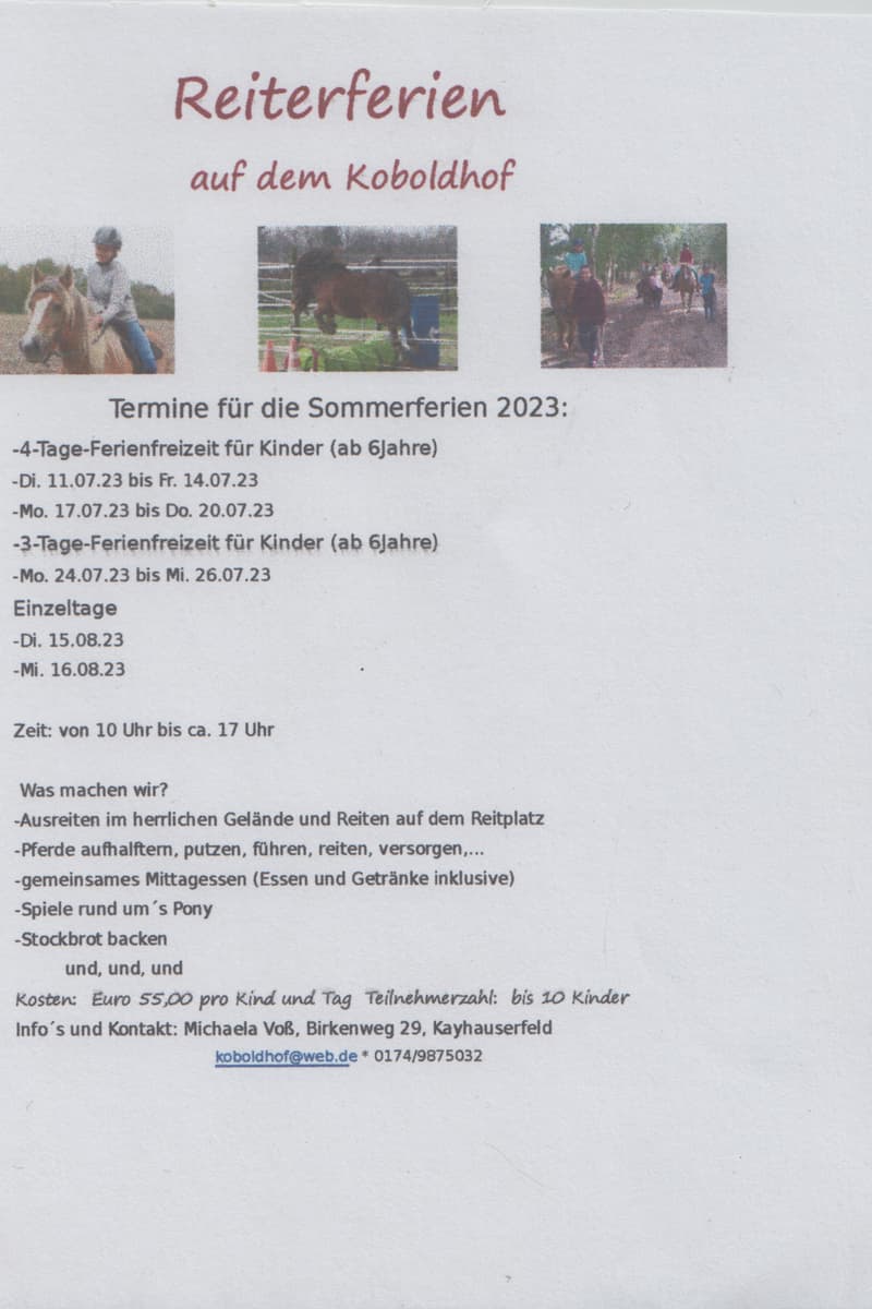 at Koboldhof - Kayhauserfeld