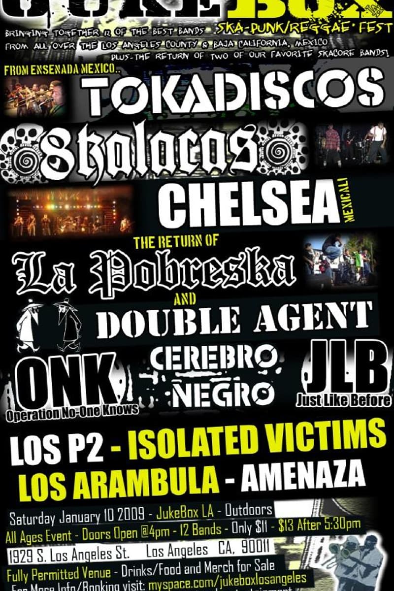 Amenaza, ONK (Operation No-One Knows), Los Arambula, Cerebro Negro, Skalacos - at JukeBox LA - Outdoors - Los Angeles, CA - Jan 10, 2009