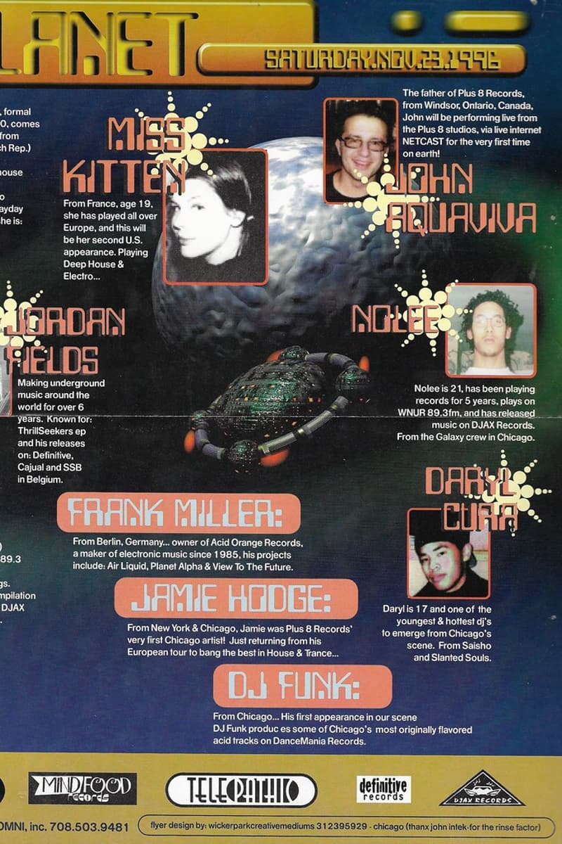 Jordan Fields, Frank Miller, Jamie Hodge, Miss Kitten, Nolee - at Planet - Chicago, IL - Nov 23, 1996