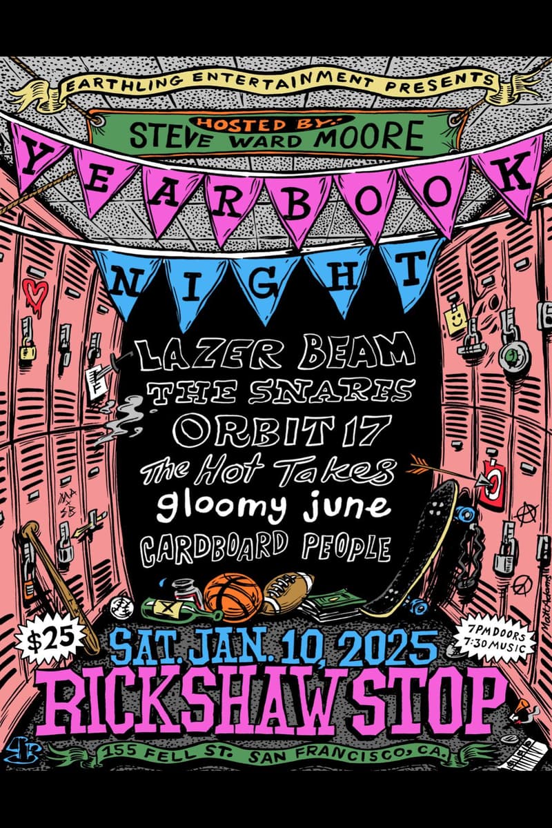 Cardboard People, Gloomy June, Orbit 17, Lazer Beam, The Hot Takes - at Rickshaw Stop - San Francisco, CA - Jan 10, 2025