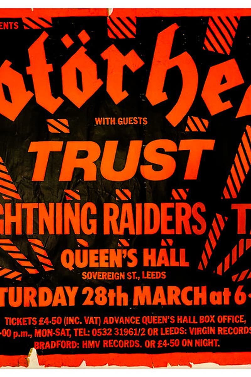 Motörhead, The Lightning Raiders, Tank, Trust - at Queen's Hall - Leeds - Mar 28, 1981