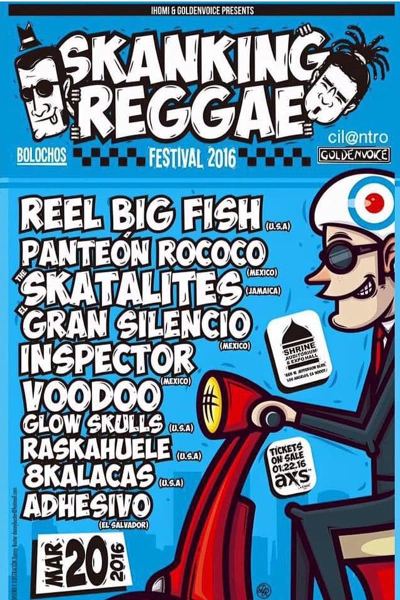 The Skatalites, Glow Skulls, El Gran Silencio, Adhesivo, 8Kalacas - at Shrine Auditorium & Expo Hall - Los Angeles, CA - Mar 20, 2016