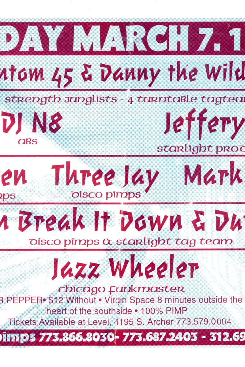 Phantom 45, Danny The Wildchild, Mark Almaria, DJ N8, Durkin - at Virgin Space - Chicago, IL - Mar 7, 1997