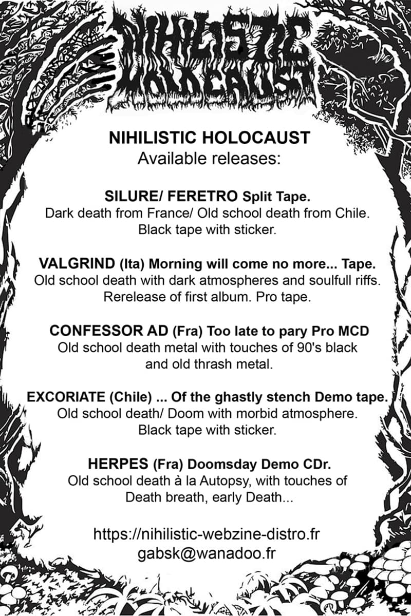 Feretro, Valgrind, Excoriate, Herpes, Nihilistic Holocaust