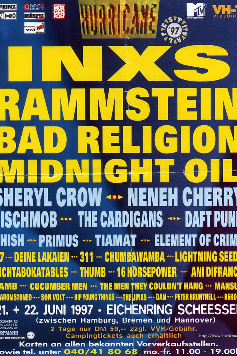Lightning Seeds, Peter Bruntnell, Tiamat, Cucumber Men, 16 Horsepower - Scheessel - Jun 21, 1997