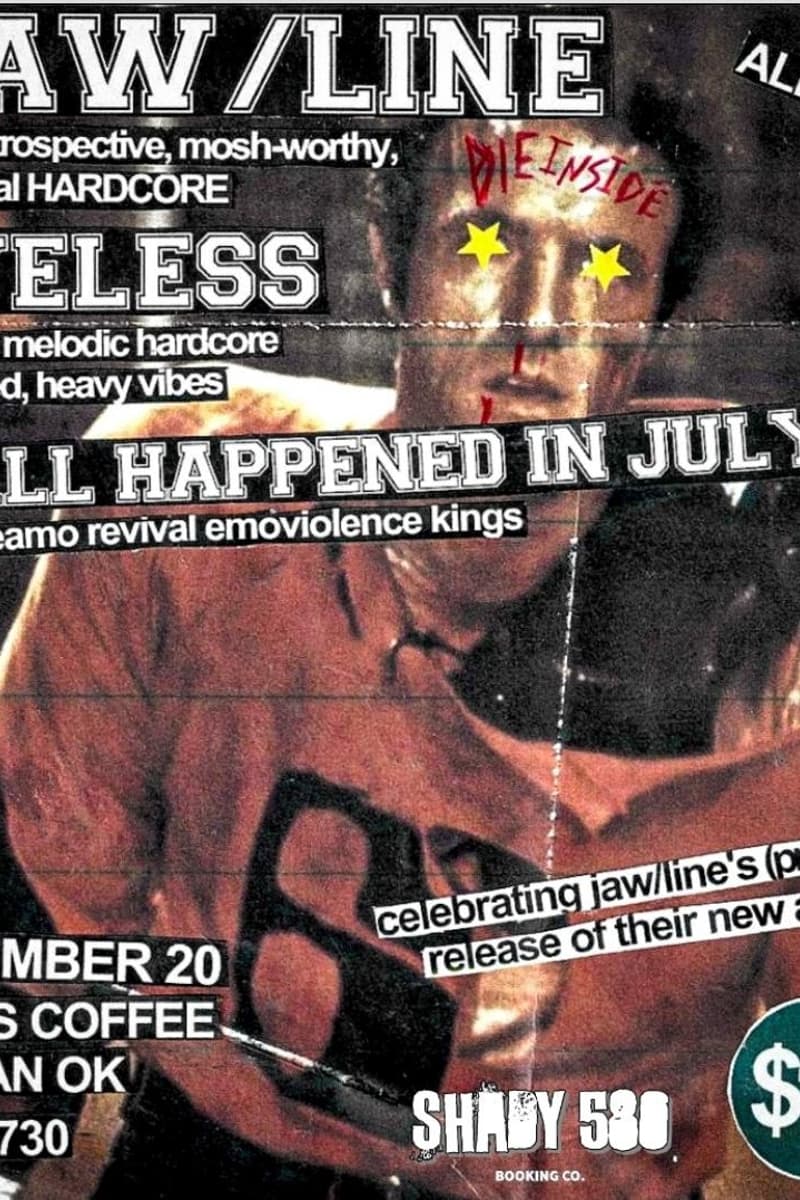 It All Happened In July, Eyeless, Jaw/Line - at Jitters Coffee - Duncan, OK - Sep 20, 2024