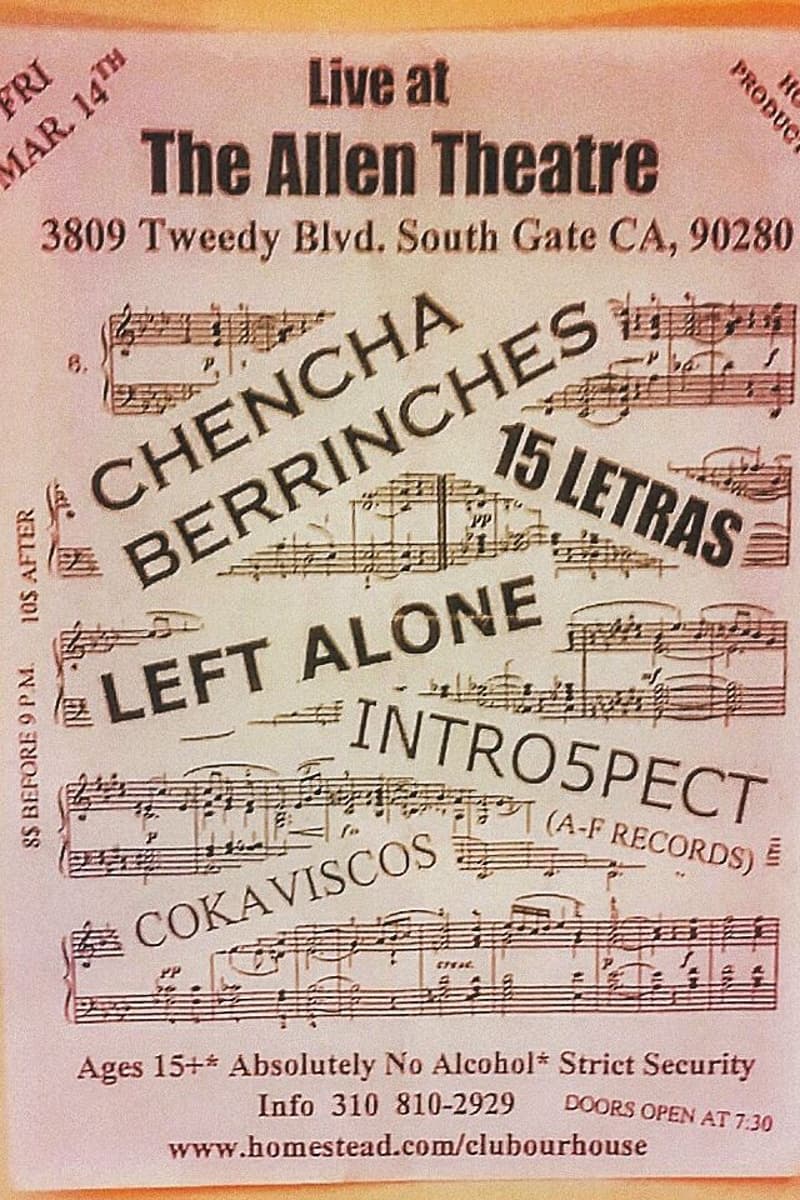 Chencha Berrinches, Intro5pect, 15 Letras, Left Alone, Cokaviscos - at The Allen Theatre - South Gate, CA - Mar 14, 2003