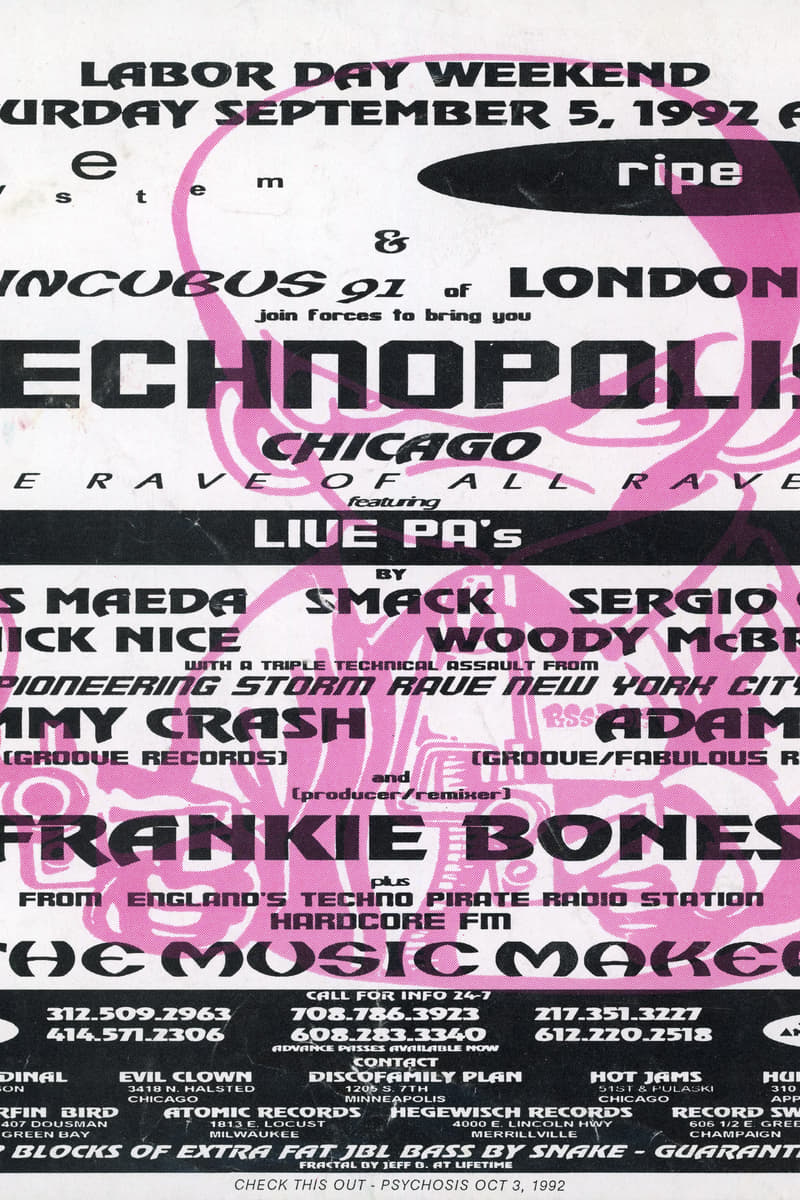 The Music Maker, Miles Maeda, Jimmy Crash, Adam X, Sergio Cruz - Chicago, IL - Sep 5, 1992