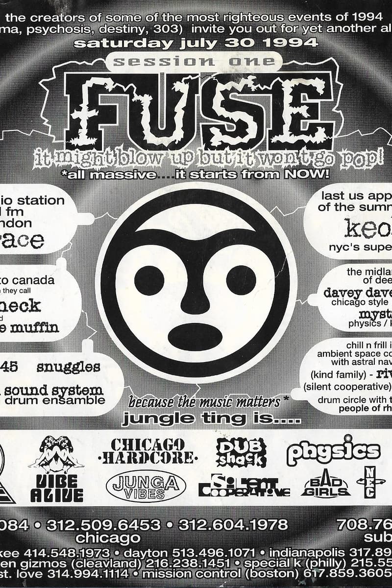 DJ Trace, Phantom 45, Davey Dave, Snuggles, Keoki - at FUSE Session One - Chicago, IL - Jul 30, 1994