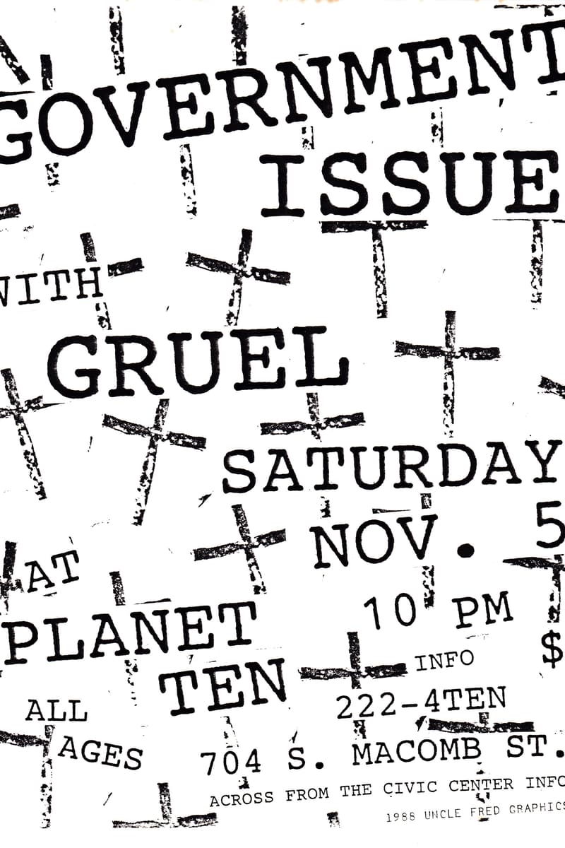 Gruel, Government Issue - at Planet Ten - Nov 5, 1988