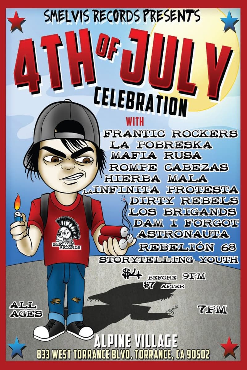Dam I Forgot, La Infinita Protesta, Los Brigands, Dirty Rebels, Rebelión 68 - at Alpine Village - Torrance, CA