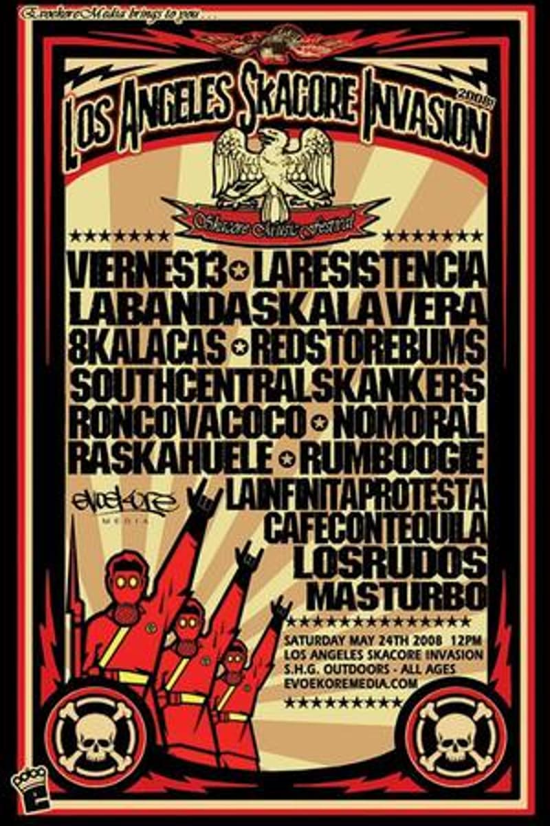 Rum Boogie, La Infinita Protesta, Raska Huele, Masturbo, Los Rudos - at S.H.G. Outdoors - Los Angeles, CA - May 24, 2008