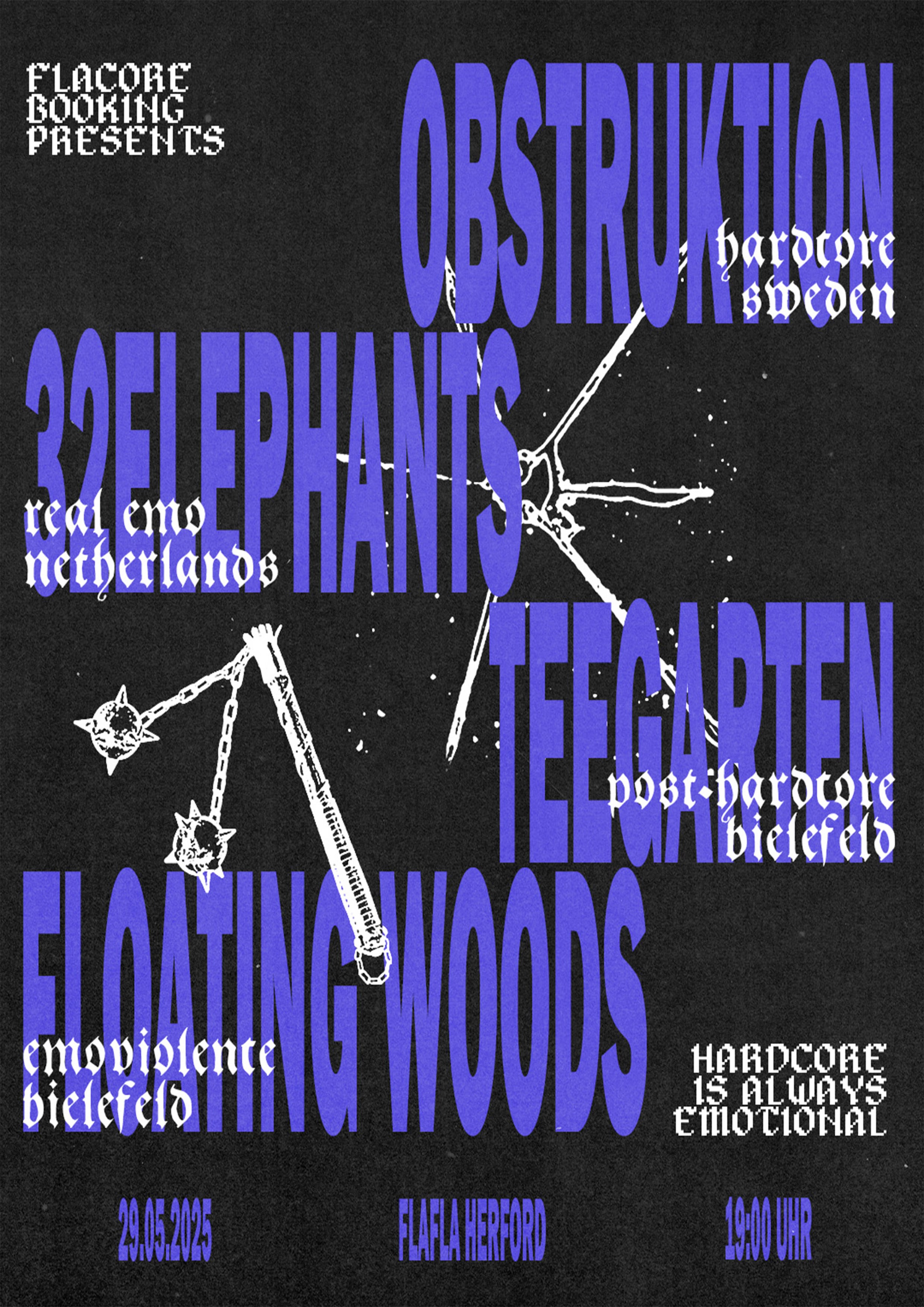 Teegarten, Obstruktion, 32Elephants, Floating Woods - at Flafla Herford - Herford - May 29, 2025